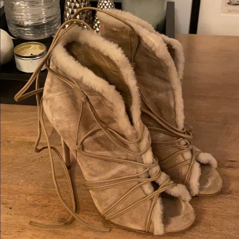 Shearling Gianvito Rossi Booties - image 1